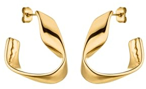 Purelei River Ohrringe – Elegantes Möbiusband-Design für zeitlose Harmonie, Damen Ohrringe, 18K vergoldet, Ohrringe für Frauen