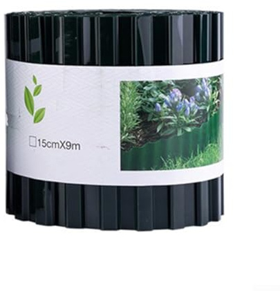 Stilvoller 9 m langer Gartenzaun aus Kunststoff, für einfachen Aufbau und maximale Abdeckung (15 cm x 9 m)