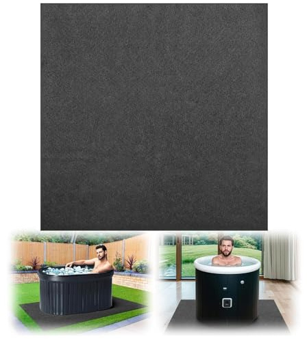 TOOSOAR Bodenschutzmatte Pool,Poolmatten Schutzboden,200cm Poolunterlage,für Outdoor Whirlpools(Quadratisch)