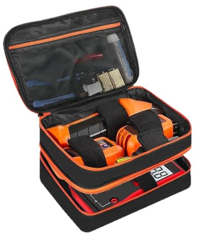 Circuit Tester Storage Organizer Fits, Efficient Gear Organization, 28x9.5x21cm, Multimeter Tool Case, Electrical Test Kit Case, Tool Protection System, for Meter, Cables, Batteries, Accessories