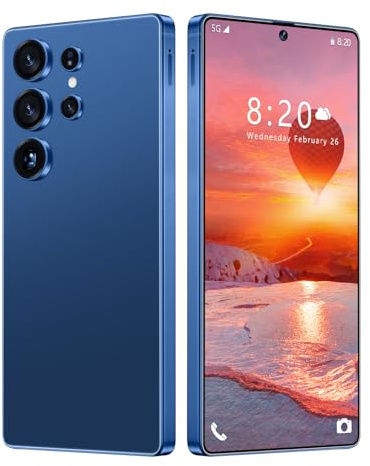COTSRGT Telefono Cellulare S25 Ultra Economico, Fotocamera Dual SIM Da 7,3'', 72MP 108MP, Android 14.0, 16GB RAM, 1TB ROM, Supporto WIFI/Bluetooth/Face ID, Penna Integrata,Dark Blue-7.3 Inch