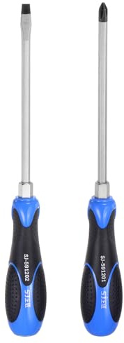 QUARKZMAN 2 Unidades Destornillador Magnético SL6 X 135mm PH2 X 135mm CR-V Hoja De Acero De Alto Torque Con Capucha De Golpe Para Apriete Cincelado Y Aflojamiento
