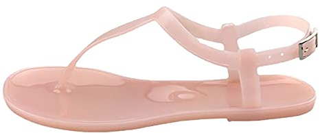 YIzdegg sandaler dam platta: tåseparator bohemisk flip flops Slingback sommarskor halkfria tofflor lätta sandaler öppen tå tåsandaler damsandaler inomhus/utomhus, ROSA, 40
