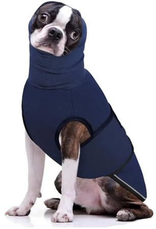 Ounfhtrttk Chaleco Anti-Ansiedad para Perros, Chaqueta Thunder para Perros Grandes, Chaqueta Calmante con Capucha, Chaqueta Anti-Ansiedad Perros, Sudaderas con Capucha para Perros Ruido L