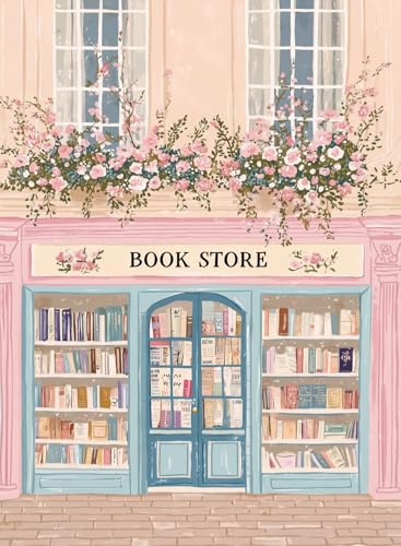 MBYAUYN Diamantmålning för Vuxna Rosa Bibliotek, DIY Diamantmålning Bilder, Diamantmålning Vuxen Hantverkssats Lämplig som Present, Väggdekoration för Hemmet och 30x40cm