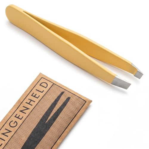 KLINGENHELD® Hårnoggrann pincett - hämtar varje hår vid första försöket utan att glida - pincett för ögonbrynsupphårdning handslipad, blir jämn år efter år (50 färger)