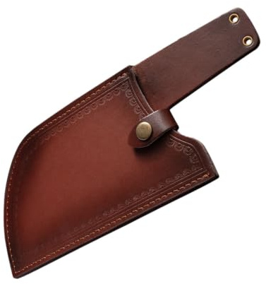 ULTECHNOVO Étui à Couteaux Housse de Protection en Cuir Artificiel Marron Léger et Résistant à L'usure pour Accessoires de Camping Cuisine