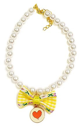 TRQQWPM Pet Pearl Necklace Accessories for Cats Animals Fashion Collar Kitten Dog Collar Camping Photography Pet Pearl for Necklace for Tiny