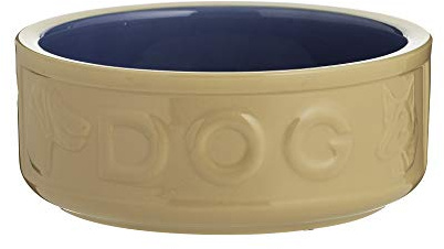 Mason Cash Cane & Blue Lettered Stengods Hundskål 18 cm