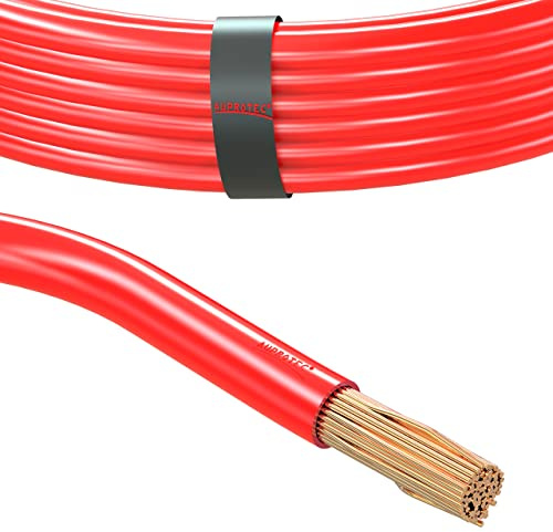 AUPROTEC 1m Fahrzeugleitung 50,0 mm² FLY Batteriekabel Stromkabel Massekabel, Farbe rot
