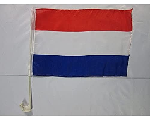 AZ FLAG Bandiera per Auto Paesi Bassi 45x30cm - Bandierina da Auto Olandese 30 x 45 cm, Car Flag