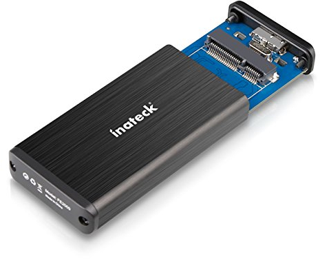 [Supporto UASP] Inateck USB 3.0 SSD mSATA alluminio Custodia adattatore recinzione con USB 3.0 cavo dati per M50 mSATA SSD