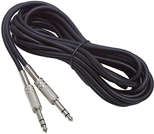 HOLLYWOOD Klinke-Verbindungskabel | 6,3 mm Stecker-Stecker Stereo | 10m Länge, Metallstecker, Knickschutz, 2x 0,75mm² | Instrumentenkabel Audio-Kabel