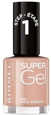 Rimmel London Super Gel von Kate Moss Nagellack Duo Pack, Schatten 12, Soul Session, nude