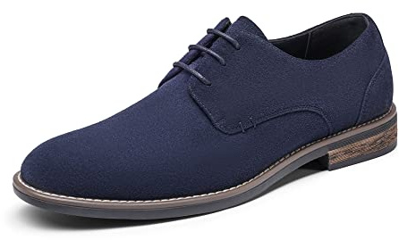 Bruno Marc Men's Suede Leather Lace Up Derbys Brogues Shoes,Size 9,Navy,URBAN-08