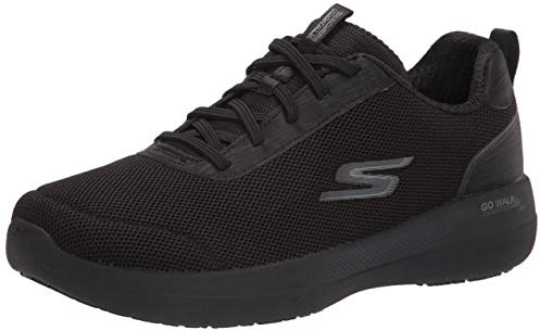Skechers Women's Sneaker, Black Textile Trim, 6 UK