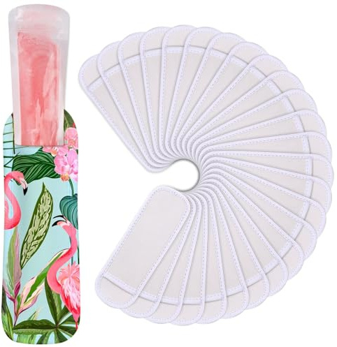 JANYUN Ice Pop Sleeves, 24 Pack Sublimation Blanks Popsicle Holder Reusable Freezer Pop Holders Bags Neoprene Popsicle Holders for Kids Adults Heat Press Transfer | Reusable Freezer Pop Holders Bags Neoprene for Kids Adults Heat Press Transfer,Summer Party Favors Gifts