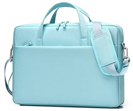 Laptopväska portfölj för män kvinnor resa affärer stor bärbar dator väska, BLÅ, 15.6, Portfölj