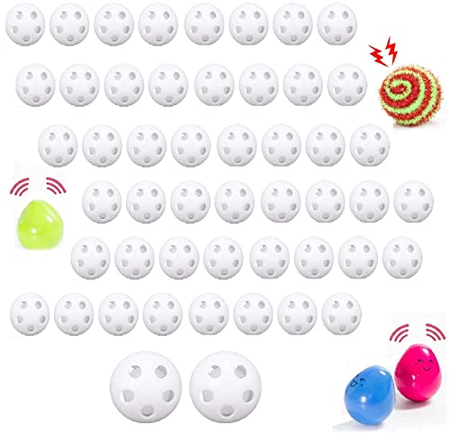 Rasselbälle,Rasseldosen,Squeakers Noisemaker,Rasselkugeln,50PC Füllmaterial Spielzeug zum Einnähen Kuscheltiere Quietscher Rasseln Spielzeug Durchmesser 24MM