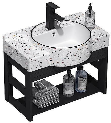 DOSSAE Mini Hänge-Waschbecken,Kleiner Waschtisch wandhängend,Keramik Eck Waschbecken Handwaschbecken, Keramikbehälter Toilette WC Ecke Garderobe Waschbecken. (Size : Low Configuration)