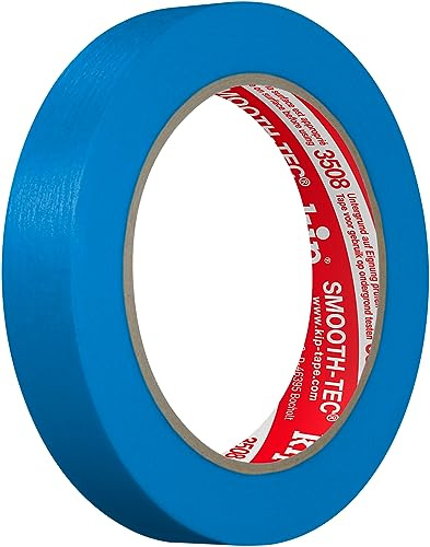 Kip 3508 Smooth-Tec målarbrappa, inomhus och utomhus, 18 mm x 50 m | Slät kräppa, UV-beständig, vassa kanter, Washi, guldband, lackeringstejp, 80 °C