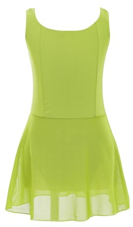 Freebily Kinder Mädchen Ballettanzug Ballett Tanzkleid Ballettbody mit Tüll Röckchen Gymnastik Kleid Tanz Kostüme
