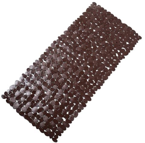 Morbuy Alfombrillas de Bañera Antideslizantes Extra Largas con Ventosa Fuerte Alfombra Baño Lavable a Máquina Alfombrillas de Ducha para Usos del Baño (Marrón,88x40cm)