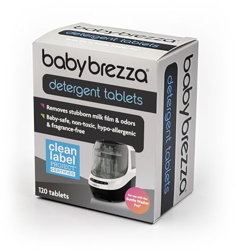 Baby Brezza Universal Detergent Soap Tablets for Baby Brezza Bottle Washer Pro and All Brands of Bottle Washers, 120 Tablets