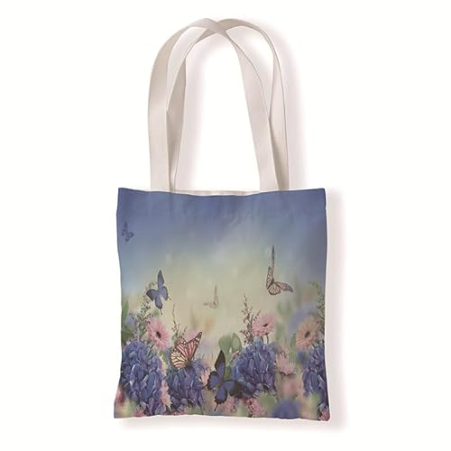 Kinde Jutebeutel Gelb Lila Blau Tote Bag Baumwolle und Hanf Stoffbeutel Große Kapazität Stofftasche Faltbar Jutetasche Langlebig Baumwolltasche Bedruckt Stoffbeutel zum Bemalen Waschbar 30x40cm/3 Pcs