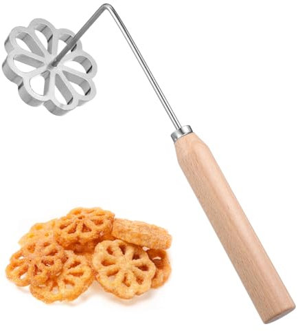 CIYODO Stampo per Impasto Stampo Bunuelos in Metallo Accessorio per Cottura con Manico Ergonomico per Snack Fritti E Fiori Dettagliati