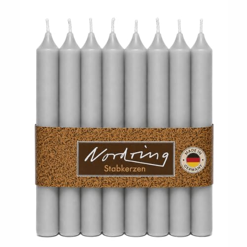 Nordring 8 Stabkerzen 2,2 x 18 cm hellgrau