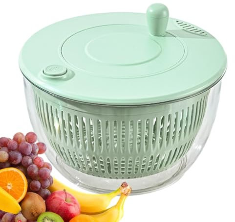 Chopper - Centrifuga per insalata di verdure, design ergonomico, dispositivo da cucina di grande capacità e taglierina integrata, veloce ed efficiente per tritare, lavare e asciugare le verdure,