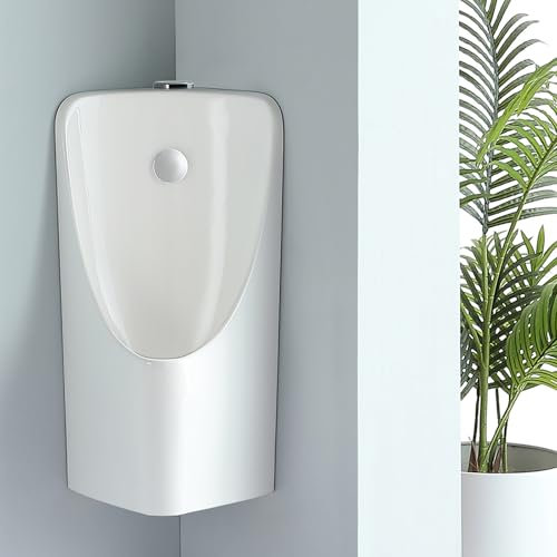 PQXQZ Orinatoi Angolari per Bagno Maschile Orinatoi in Ceramica Orinatoio a Parete con Sensore Intelligente Urinatoio Uomo Portatile Maschile Anti Rovesciamento