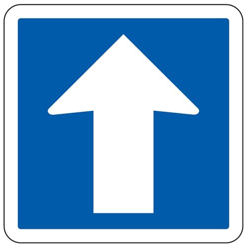 Signalétique.biz France - Signalétique.biz France - Panneau d'indication Circulation à sens unique C12 Signalisation Carré ECOLIGN Panneau Sécurité Routière - Gamme Ecolign - 350 mm