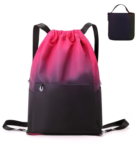 RisePlus Mochila de Cuerdas Impermeable para Gimnasio, Playa y Viaje