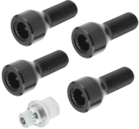Radschrauben, Radbolzen 5 stücke 36136786426 M14x1.5mm Auto Rad Schloss Set Radmuttern Bolzen Passend für BMW E65 E66 745 750 760 E83 7 X3 2000-2010 Rad Stehbolzen Schlösser