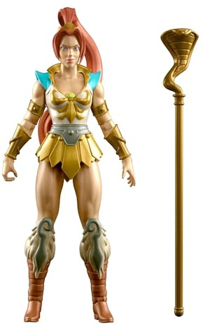 Masters of the Universe Origins 200X Teela 14 cm Actionfigur | MOTU Cartoon Collection Spielzeug, 80er TV-Figur, Heldin mit Pferdeschwanz, Haare, Stab, JHK00