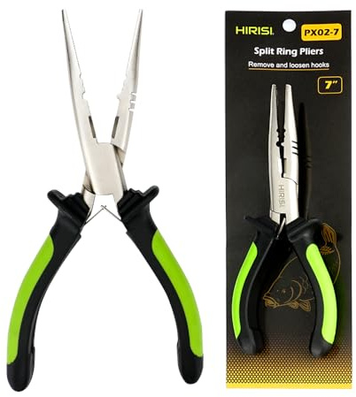 Split Ring Zange für Angler Hochfeste Carbon-Stahl Zange, Angelschere, Ringöffner, Drahtschneider, Hakenentferner Angelschnur Cutter rostfreie Beschichtung,korrosionsbeständig (FBA-PX02-7)