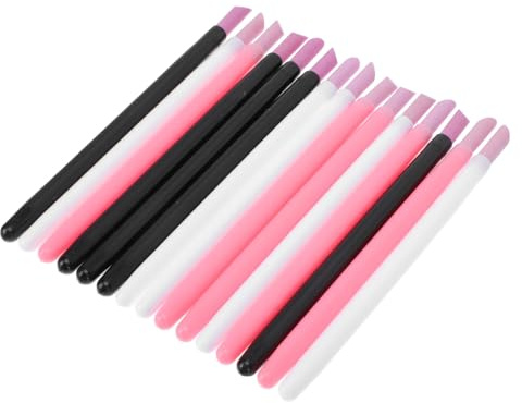 Lápiz de Manicura de Doble Cabeza 15 Piezas Abs para Uñas | Eliminador de Piel Muerta, Pulido Fino y Brillo, Mango Ergonómico, Uso Profesional en Manicura