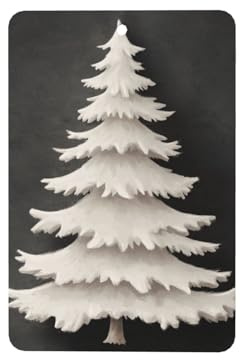 Lot de 4 désodorisants de voiture en forme de sapin de Noël blanc sur gris foncé à suspendre, cartes parfumées pour tablettes d'aromathérapie de voiture