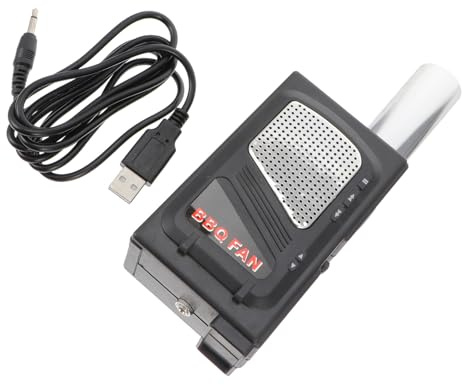 JOINPAYA Soffiatore Elettrico Portatile per Barbecue 5V USB Ventilatore per Griglia a Carbone Compatto per Campeggio Picnic e Uso All’Aperto Accendifuoco Rapido senza Dispersione Cenere