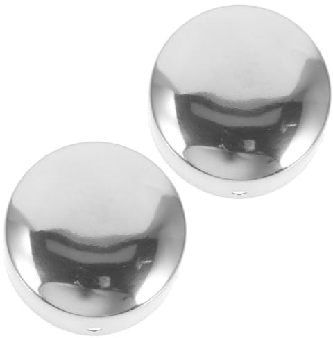 Cabilock 2Pcs Stainless Steel Handrail End Caps 40Mm Round Metal Plugs for Holes Protective Handrail Fitting Easy to Carry and Store for Stair Railings