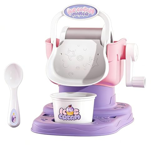 Máquina de helados para niños, máquina manual de golosinas congeladas, fácil de limpiar, perfecta para sorbete casero y diversión familiar