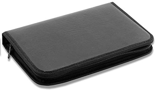 Fußpflege Tasche Universal Aufbewahrungs Etui LEER für Nagelzangen Set + Fußpflege Instrumente Ohne Inhalt Schwarz