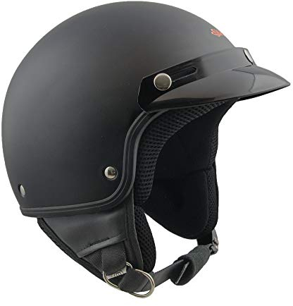 SKA-P Helm demi jet 1FH SMARTY L (58cm) Nero gommato