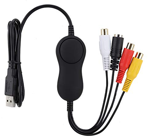 Garsent Video Capture Card, USB2.0 Video Capture Card Analog Video Grabber HD Recorder Support NTSC, PAL TV video format for Windows/Mac/Linux.