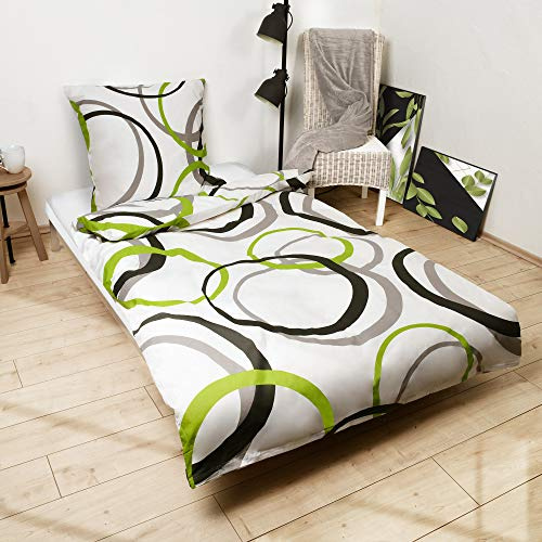 Beautissu Parure de lit renforcé 1 Personne Coton avec Fermeture éclair