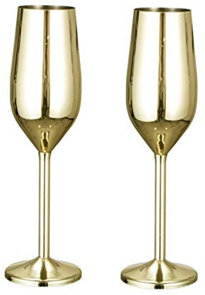 JSY Acero Inoxidable Champagne Glass Goblet Gota Resistente 200ml Vino espumoso Vidrio de la Boda Copa de Vino Dulce hogar Copa de Vino Juegos de cata (Color : B)
