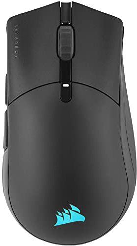 CORSAIR SABRE RGB PRO WIRELESS CHAMPION SERIES Ultraleichte FPS/MOBA Gaming-Maus - 26.000 DPI - Ergonomisches Design - iCUE-Kompatibel - PC, PS5, PS4, Xbox - Schwarz