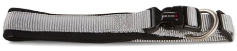 WOLTERS Halsband Professional Comfort, Farbe:Silber/schwarz, Größe:35-40 cm x 30 mm